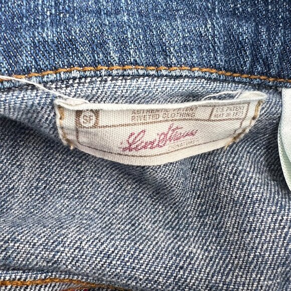 Levi’s Girls size 3T upcycled butterfly Jean Jacket hand stitched embroidered - Picture 4 of 5